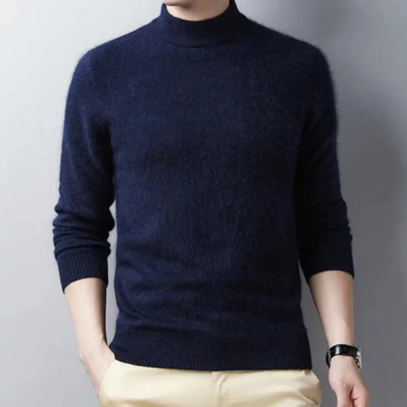 Maglione a collo alto in misto lana – Eleganza minimalista per uomo