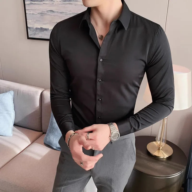 Camicia da uomo in misto cotone: eleganza e comfort per l'uso quotidiano