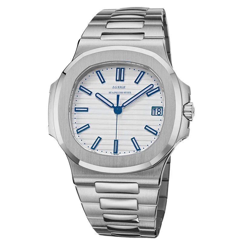Elegante orologio da uomo - Acciaio inossidabile e quadrante avorio