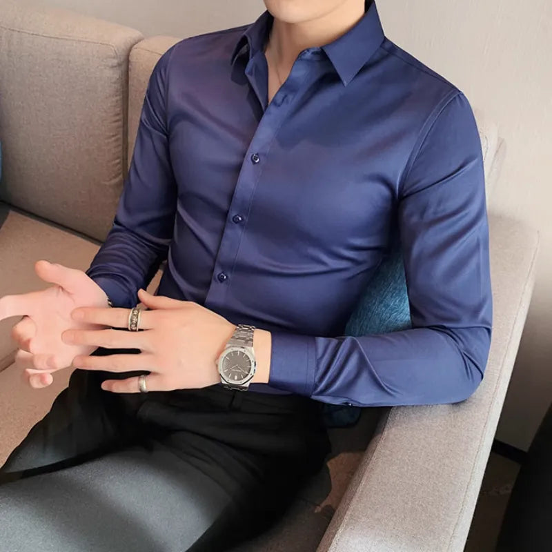 Camicia da uomo in misto cotone: eleganza e comfort per l'uso quotidiano