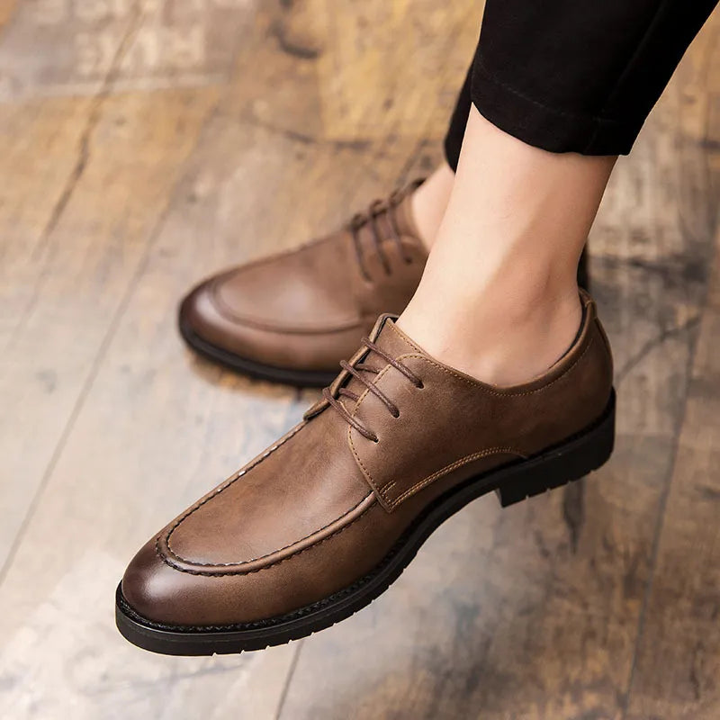 Scarpe eleganti da uomo - Stile britannico in pelle sintetica