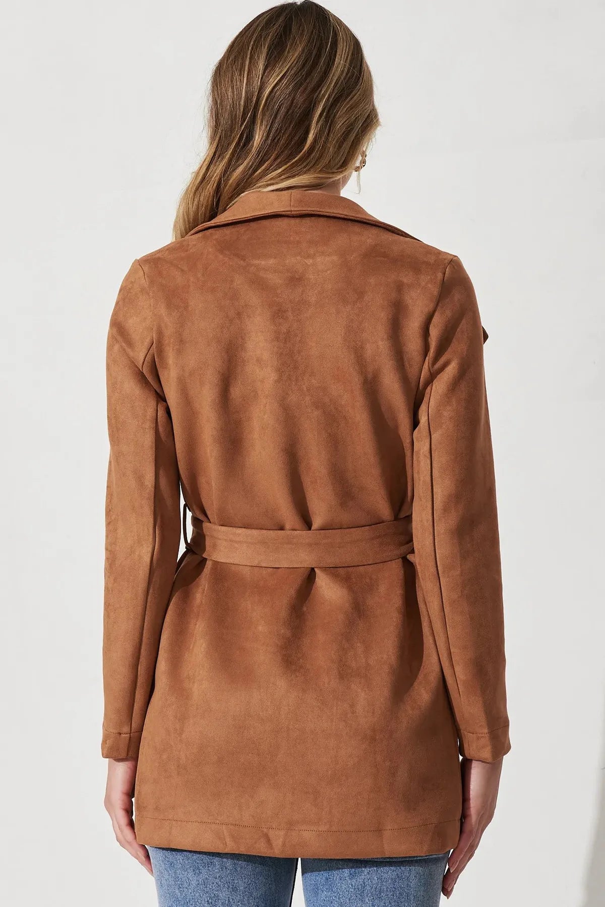 Giacca calda da donna - Eleganza minimalista per l'autunno e l'inverno
