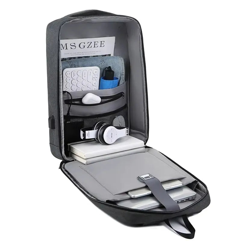 Zaino professionale – Elegante, con porta USB e lucchetto TSA