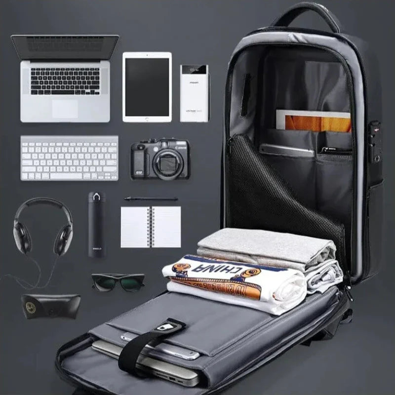 Zaino professionale – Design urbano minimalista con porta USB e lucchetto TSA