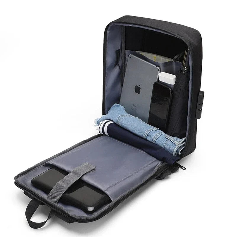Zaino professionale – Minimalista con porta USB, lucchetto TSA e scomparto per laptop da 15,6"