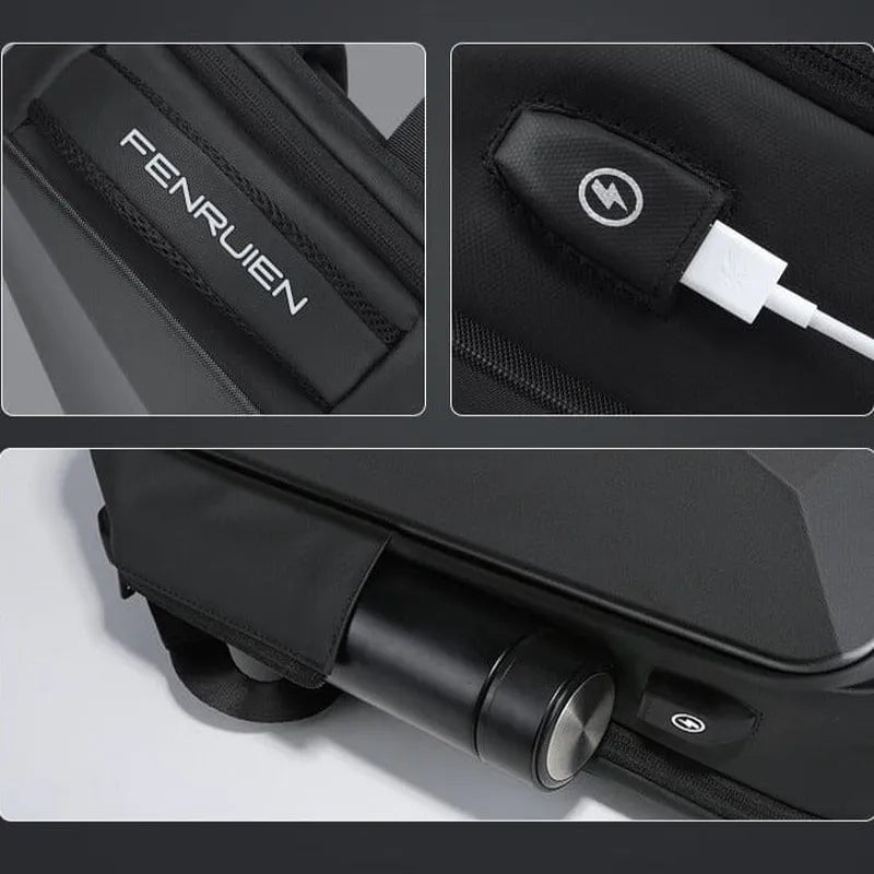 Zaino professionale – Design urbano minimalista con porta USB e lucchetto TSA