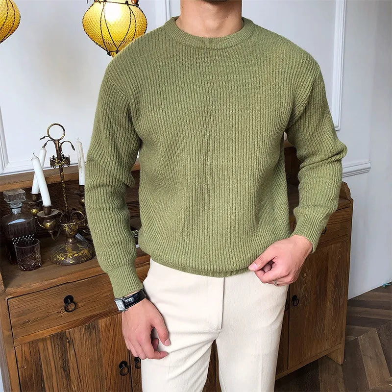 Maglione minimalista da uomo - Maglia girocollo morbida