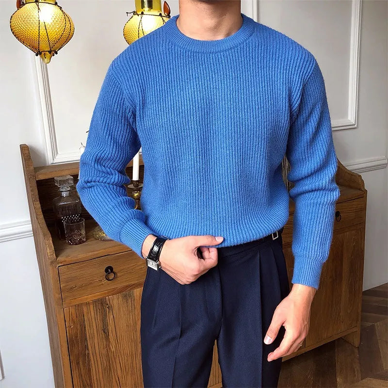 Maglione minimalista da uomo - Maglia girocollo morbida