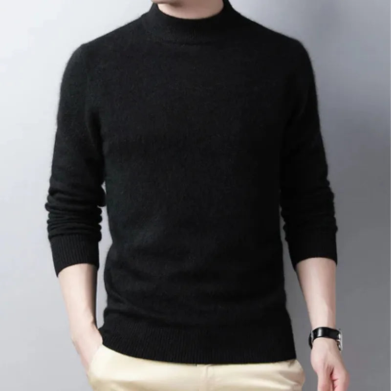 Maglione a collo alto in misto lana – Eleganza minimalista per uomo