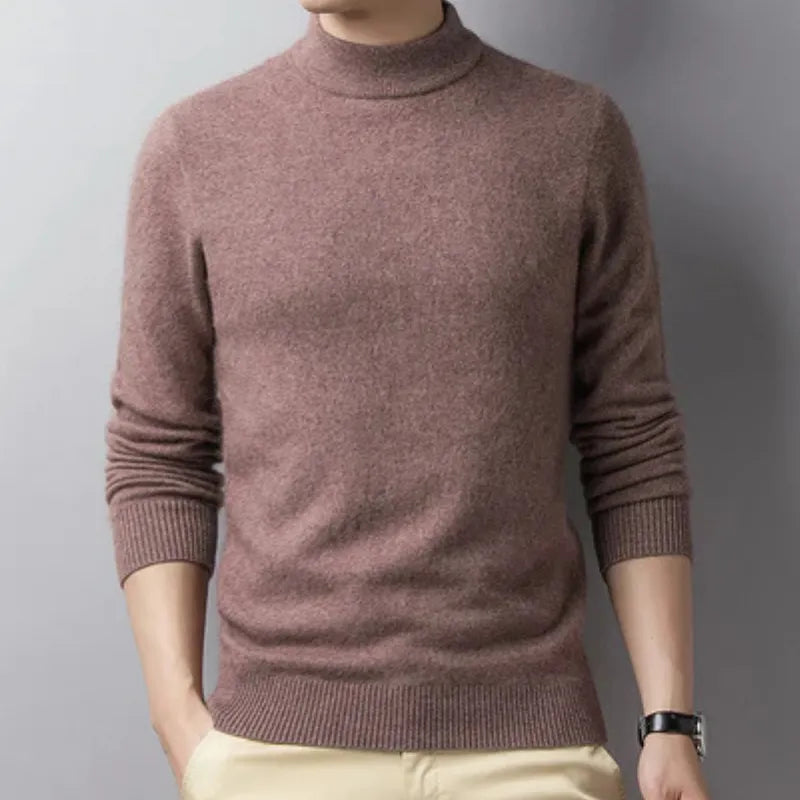 Maglione a collo alto in misto lana – Eleganza minimalista per uomo