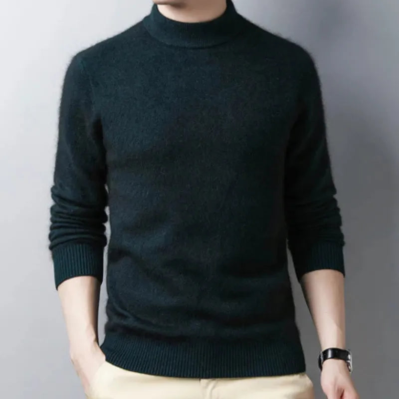 Maglione a collo alto in misto lana – Eleganza minimalista per uomo
