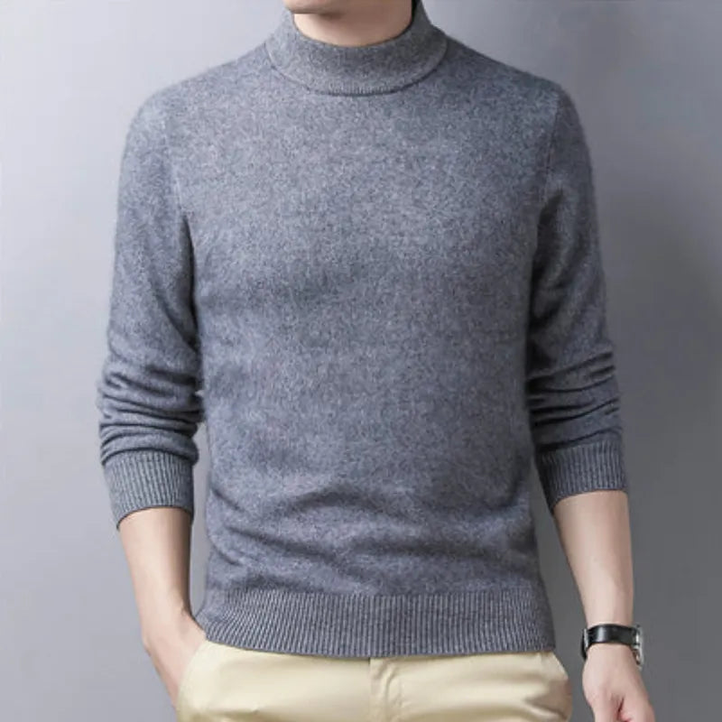 Maglione a collo alto in misto lana – Eleganza minimalista per uomo