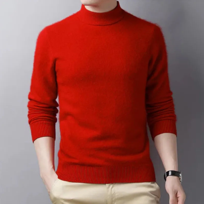 Maglione a collo alto in misto lana – Eleganza minimalista per uomo